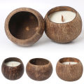 Coconut Shell Candle Holder Candlestick Natural Coconut Bowl Desk Organizer. 