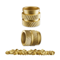 Heat-Set Threaded Inserts, Heat Set Insert Brass Threaded Inserts for 3D Printing Components and Plastic Parts - Knurled Nuts (100 Pieces). 