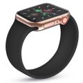 For Apple Watch Ultra 49mm / Series 8&7 45mm / SE 2&6&SE&5&4 44mm / 3&2&1 42mm Solid Color Elastic Silicone Watch Band, Size:L 156mm(White). 