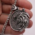 【New arrival】TEMU New Wolf Head Necklace Magic Hunter Pendant Witcher Wizard 3 Pendant Medal Hip Hop Male. 