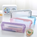 Clear Pencil Case Student Examination Pencil Bag Transparent Stationery Holder Transparent Stationery Bag Mesh Stationery Bag. 