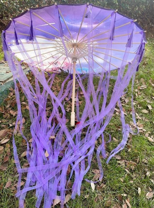 82cm%20Hanfu%20Oiled%20Paper%20Umbrella%20Rain%20Women%20Photography%20Prop%20Rain%20proof%20Ribbon%20Antique%20Tassels%20Umbrella%20Fan%20Paraguas%20Parasol%20-%20Image%207