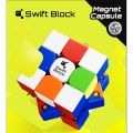 GAN Swift Block 3x3 Rubik Cube Stickerless - Professional Speed Cube - Stickerless Swift 355S 3x3x3 Magnetic Speed Rubik Cube - rubik cube 3x3. 