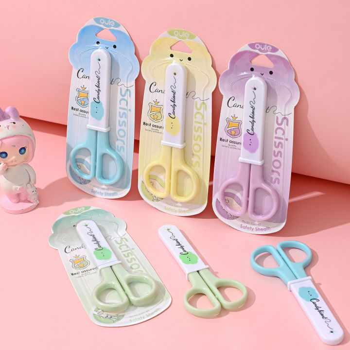 Cute Scissors Simple Kids Children Safety Students Scissors Kindergarten Stationery DIY Cut Paper Handmade Scrapbooking