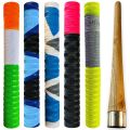 LIVOX® Super-5 Cricket Bat Grips with 1 Wooden Grip Cone Ultra Tacky (Pack of 6)(FROM INDIA)NUZ. 
