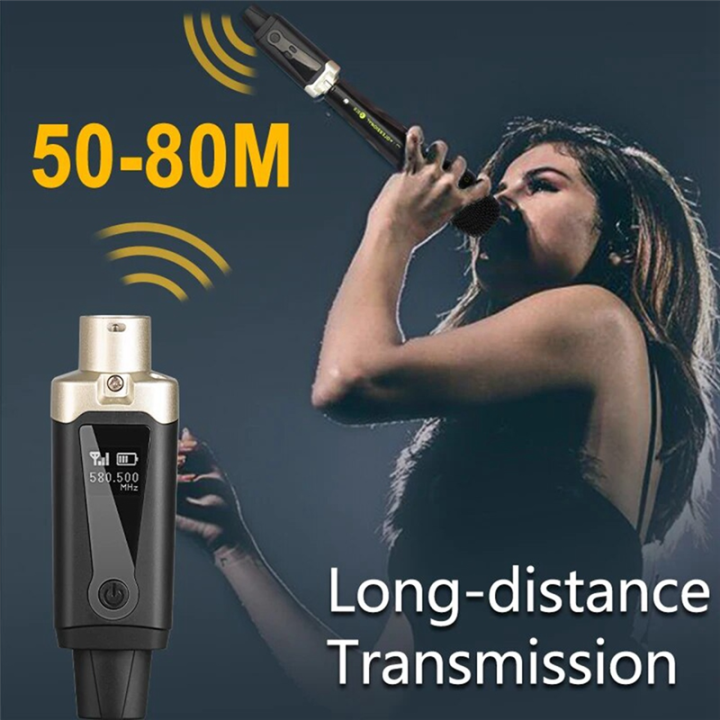 Wireless%20Microphone%20System%20XLR%20Mic%20Converter%20Adapter%20UHF%20Automatic%20Transmitter%20Setup%20for%20Condenser%20Dynamic%20Mic%20Metal%20-%20Image%208
