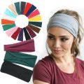 Wide Headband Sweatband Stretch Elastic Sport Yoga Running Solid Hairband. 