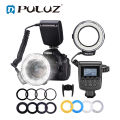 PULUZ RF-550D 48 Macro LED Ring Flash Light With 8 Adapter Ring For Nikon Canon Sony Pentax Olympus Panasonic Camera DSLR Ring Flash Kit. 