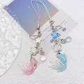 Chinese Style Koi Star Beaded Key Chain Lucky All-match Phone Straps Lanyards Bag Pendant Charms Car Key Jewelry Accessories Luolong. 