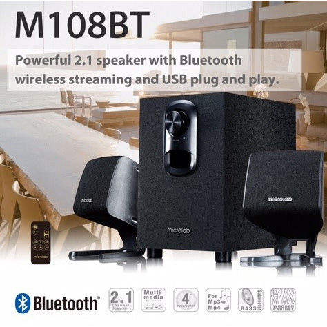 2023%20Microlab%20M%20108BT%202.1%20channel%20Speaker%20Subwoofer%20System%2011w%20remote%20control%20bluetooth%20Wireless%20Black%20-%20Image%205
