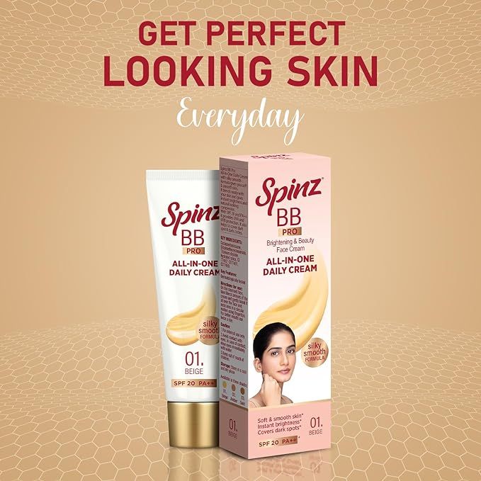 Spinz%20BB%20(sbbb)%20Beauty%20Face%20Cream%20with%20SPF%2020%20PA++%20Beige%2001%20All-in-One%20Daily%20Cream%20Instant%20Brightness,%20Covers%20Dark%20Spots%2029g%20-%20Image%203