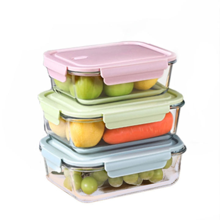 Microwave Safe Glass Containers With Lids Food Storage- (Square)