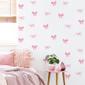 Cute Bow Fridge Stickers Boho Pink Wall Decorative Stickers Love Heart Bow Pvc for Dorm Room Bedroom Kids Girls Room. 