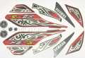 Yamaha Fzs V1 Red Bike Tatoo Sticker Full Sticker Kit. 