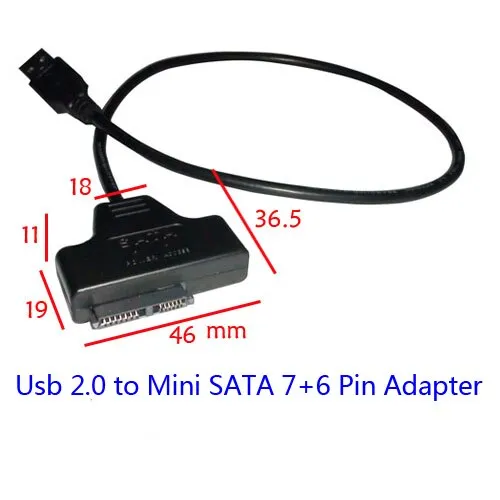 USB%202.0%20to%20Mini%20Sata%20II%207+6Pin%20Adapter%20for%20Laptop%20CD/DVD%20ROM%20Drive%20Cable%20-%20Image%206
