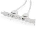 Bochara Motherboard 2.54€?9pin Header To 2 Ports Usb 2.0 Female Cable Back Panel Bracket For Desk Computer. 