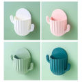Household Wall-mounted Storage Rack Self-adhesive Seamless Cactus Storage Rack Toothbrush Holder Shaver Organizer Drain Shelf Bathroom Accessories. 