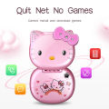 Sanrio Hello Kitty Flip Phone Kawaii Cartoon Kids Taiml Cute Mini Phone Birthday Fashion Girls Gifts Toys For Children. 