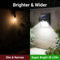 30 LED Solar Wall Light Motion Sensor | Outdoor Security Light IP65 Waterproof | Garden Yard Driveway Entrance Lamp | Wall Mounted No Wiring | 9.6x12.4x4.8cm. 