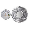 【BestGO】Fityle Modern Chic Round Sunburst Wall Mirror, Decorative Wall Mounted Bathroom Vanity Wall Accent Mirror Decor for Bedroom Home Baby Room. 