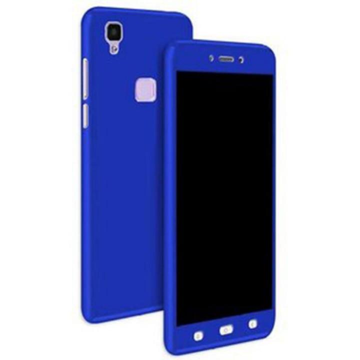 360' Hybrid Back Cover Case For Vivo V3 Blue