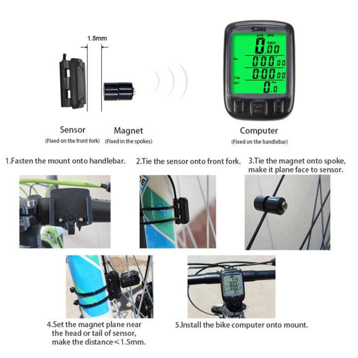 (GGBR)%20SD%20563B%20Waterproof%20LCD%20Display%20Cycling%20Bike%20Bicycle%20Computer%20Odometer%20Speedometer%20with%20Green%20Backlight%20-%20Image%205