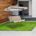 Garden Swing Chair Canopy Cover Kit Canopy 195x125x15cm Waterproof Sunproof Beige. 