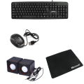 Keyboard +Mouse +Mouse Pad + Speaker Bandle. 