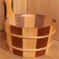 4L Sauna Barrel and Ladle, SPA Accessory, Wooden Hot Tub Barrel, SPA Steaming Bathroom Tool, Sauna Accessories. 