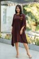 Galleria Factory Single Shade Poncho Style Kaftan Tops ( Brown). 