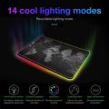 Led Lap Pad Lighting Luminous Desk Pad Map Led Keyboard Mouse For Pc Mouse World Backlight Keyboard Gaming Rgb(300Mm X 700Mm). 