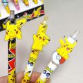 Sutuiying 6pcs Anime Pokemon Pikachu Press Gel Pens For Writing Cute 0.5mm Black Ink Neutral Pen Promotional Gift Office School Supplies. 