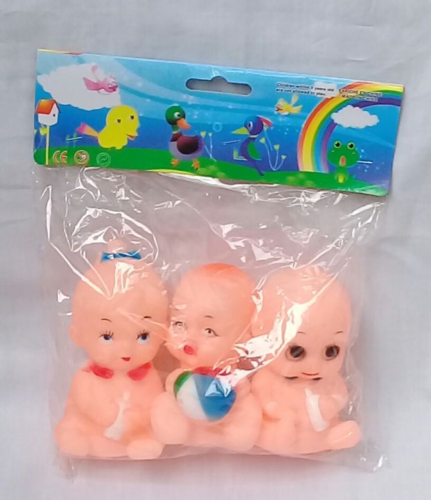 Cute Soft Rubber Baby Dolls For Kids (3pcs)