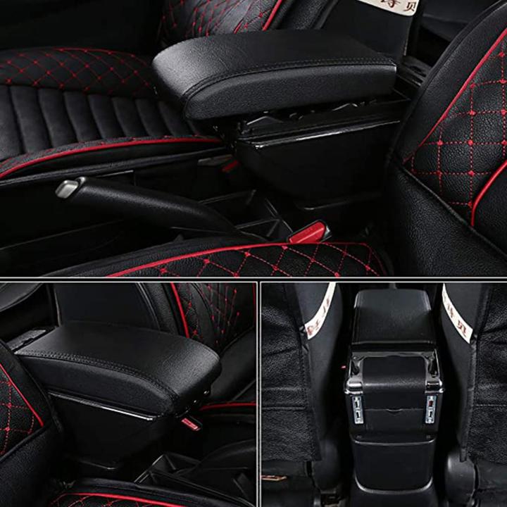 Toyota Vios  Car Universal Luxury Centre Console Armrest With 6 USB | Cup Holder | 2 Storage Box & Ash Tray