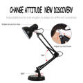 Folding Table Lamp Black Metal Arm Clamp Joint Swing Flexible Arm Study Office Home  Carrom board Reading Hobby Bedroom Bedside Desk Lamp Table Lamp. 