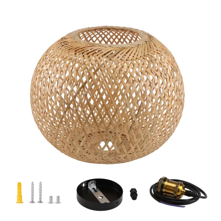 Woven Bamboo Pendant Light for Living Room Bar Retro Woven Light | Daraz.lk