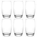 Glass  Tumbler Cup Drinking Juice 390ML -Unique Bulb Design 6 Pcs Set. 