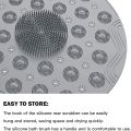 Round Silicone Non-slip Bathroom Mat, Safety Shower Mat, Massage Mat, Floor Drain Suction Cup, Bathroom Mat Soft And Absorbent. 