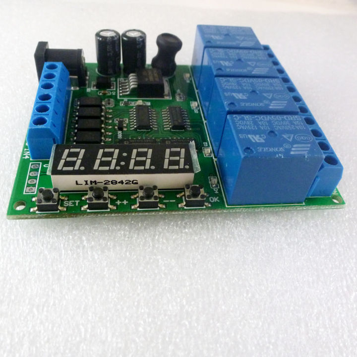 Dc%2012v%204%20Channel%20Multifunction%20Cycle%20Delay%20Timer%20Relay%20Module%20:%20Timing%20Loop%20Interlock%20Self-Locking%20Momentary%20Bistable%20Monostable%20-%20Image%202