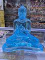 Elegant White Buddha Statue – Peaceful Sitting Pose for Home, Office & Car Dashboard. 
