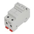 Photovoltaic Fuse Holder 2P PV Fuse Holder 15A ABS Housing 1000V DC for Combiner Box. 