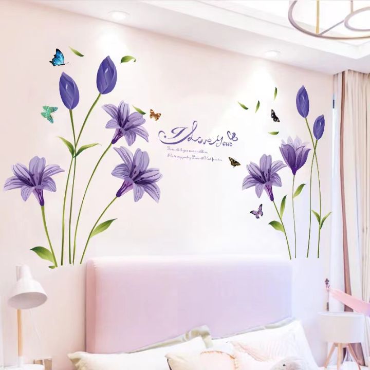 Lavender%20purple%20dream%20flower%20Beautiful%20Home%20Decoration%20animals%20tree%20bridge%20baby%20children%20cartoon%20bedroom%20room%20decor%20wall%20stickers%20removable%20kids%20nursery%20decal%20sticker%20Wall%20Decoration%20Stickers%20wall%20deco%20-%20Image%203