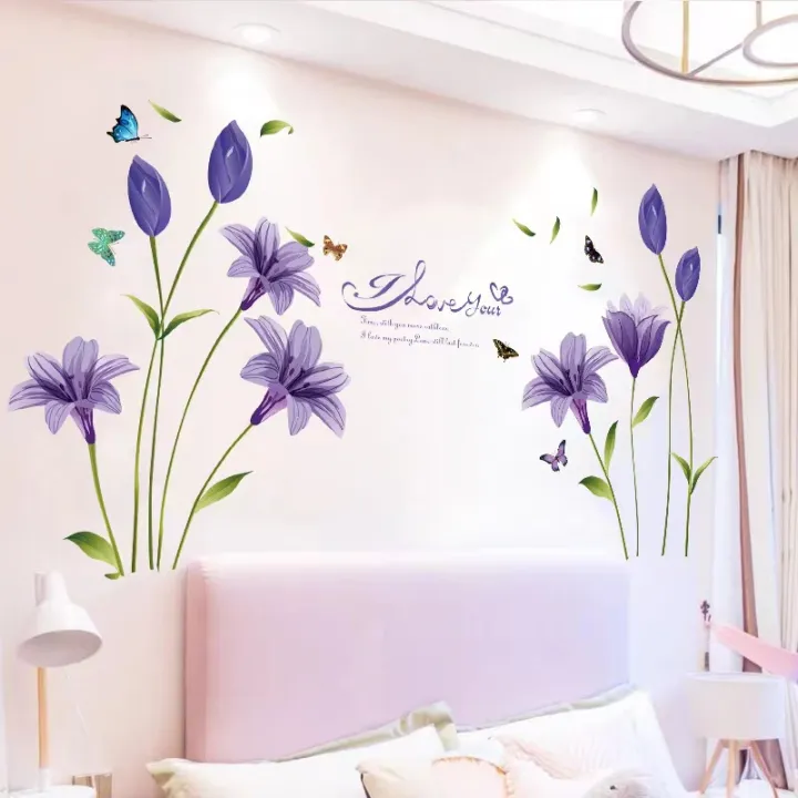 Lavender%20purple%20dream%20flower%20Beautiful%20Home%20Decoration%20animals%20tree%20bridge%20baby%20children%20cartoon%20bedroom%20room%20decor%20wall%20stickers%20removable%20kids%20nursery%20decal%20sticker%20Wall%20Decoration%20Stickers%20wall%20deco%20-%20Image%205
