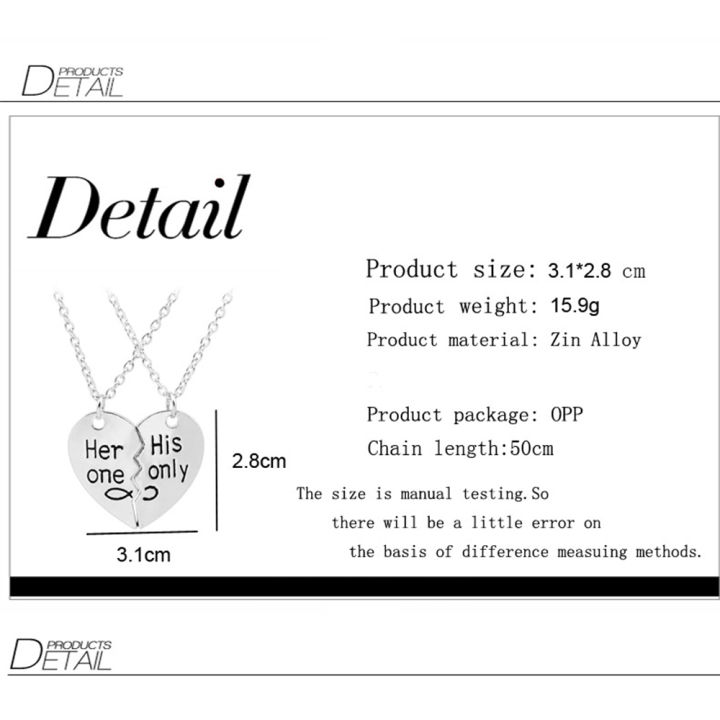 Couple%20Love%20Heart%20Stitching%20Pendant%20Girlfriend%20Boyfriend%20Chain%20Necklaces%20gift%20-%20Image%203