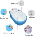 Baby Inflatable Bathtub Intime Children Anti-slippery Swimming Pool Foldable Travel Air Shower Basin Seat Baths Big Size(For 0-3 Years) With Air Pump. 