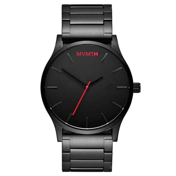 MVMT Analogue Brushed black stainless steel Luxury Men's Wrist Watch chain watch for men's black watch Men's Watch Boys Watch Best Gift Watch