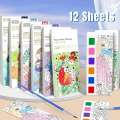 Kids Portable Watercolor Painting Book Paint With Water Brush Gouache Graffiti Picture Coloring Drawing Toys Kindergarten Gifts. 