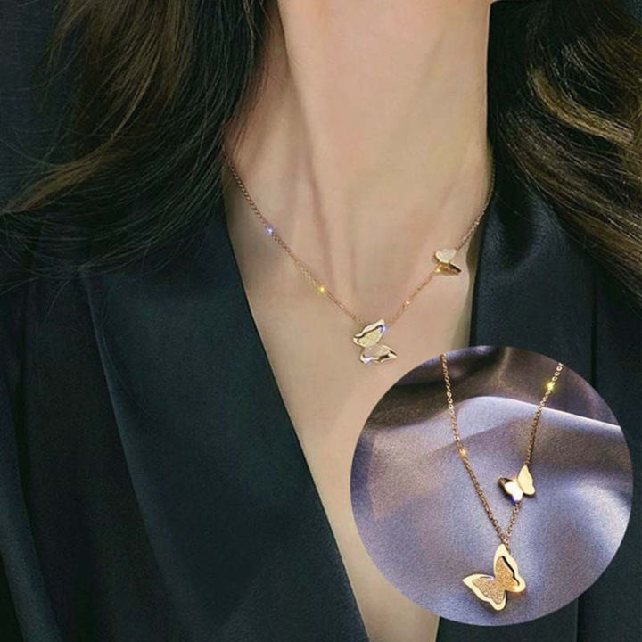 ShopSphere%20Kwintas%20Stainless%20Steel%20Necklace%20For%20Women%20Vintage%20Butterfly%20Pendant%20Four%20Leaf%20Clover%20Necklace%20Non%20Tarnish%20Chain%20Choker%20Accessories%20Jewelry%20-%20Image%204