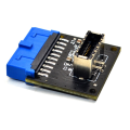 USB 3.0 Motherboard Header to USB 3.2 Type C Front Panel Type E 20 to 19 Pin Converter for Desktop. 