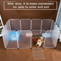 Pet Playpen Dog Exercise Pen Large Portable Dog Fence with Door 8 Panel for Small Dogs Cats Pets Suitable for Weight less than 10kg. 